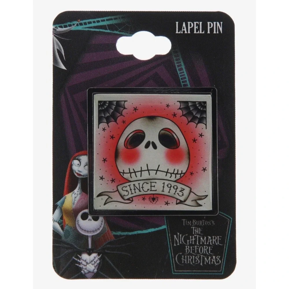 Disney Lapel Pin The Nightmare Before Christmas Jack Skellington Tattoo Portrait